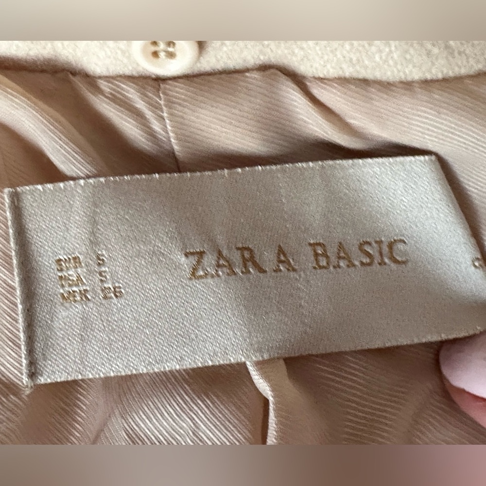 Zara Basic Light Tan One Button Jacket Size Small - image 6